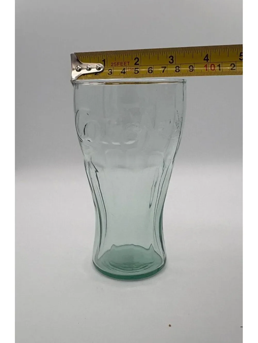 Vintage Libbey Coca-Cola Georgia Green Contour Glasses 16oz - Set of 2